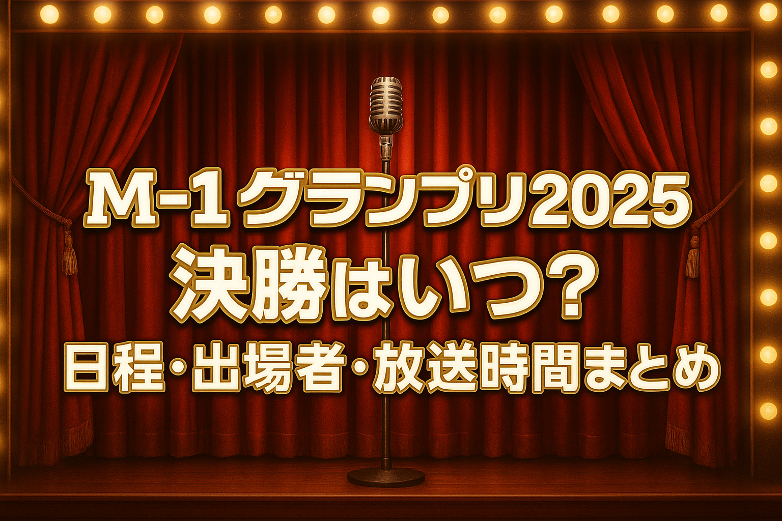 M-1グランプリ2025決勝の日程と放送時間をまとめた記事のアイキャッチ画像