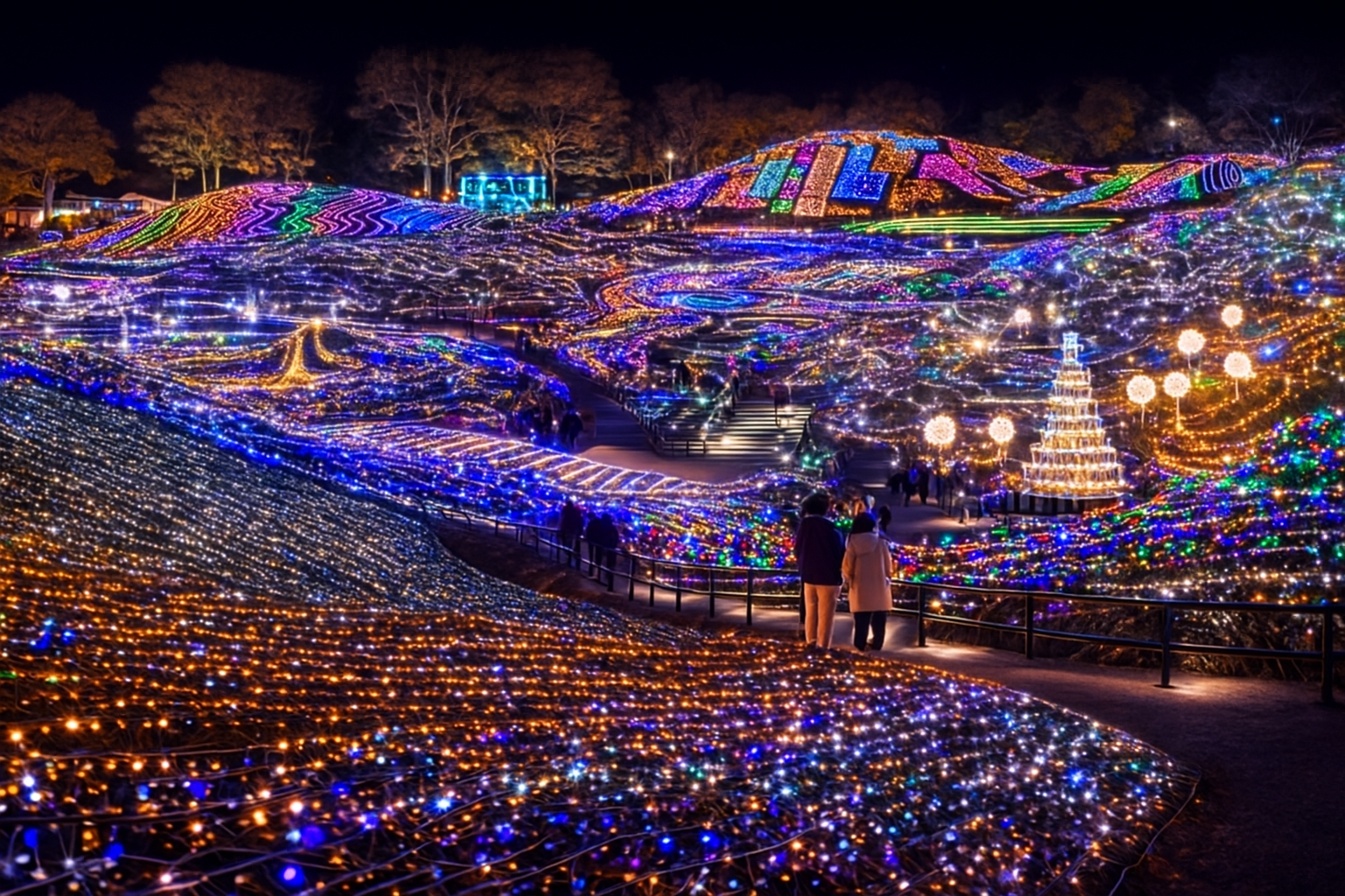 国営讃岐まんのう公園イルミネーションをイメージした光の風景