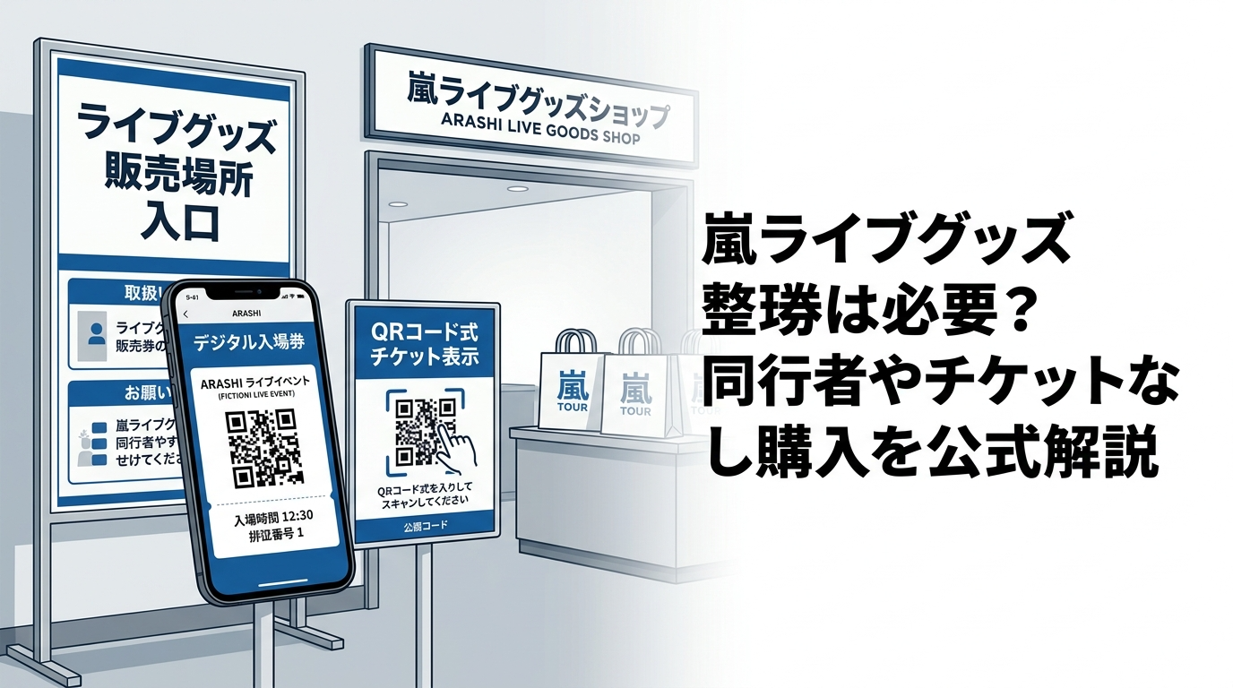 嵐ライブグッズ整理券は必要かを解説するアイキャッチ画像