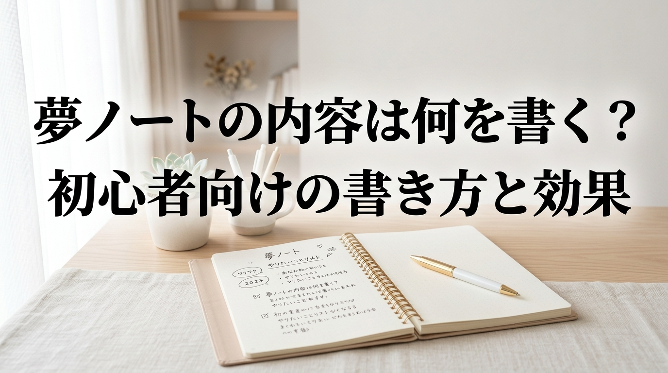 夢ノート 内容 書き方のイメージ