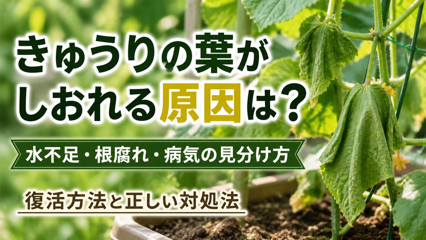 きゅうりの葉がしおれる原因