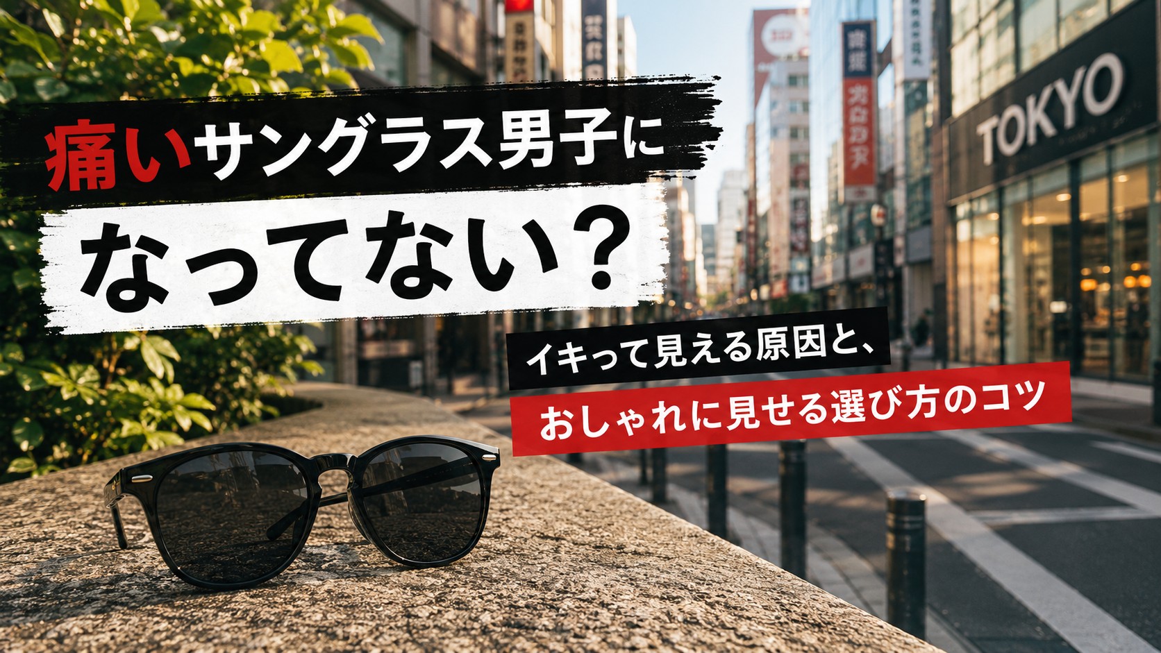 サングラスをかけてイキリに見える男性